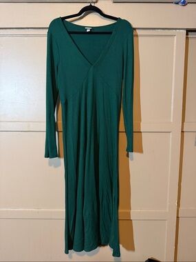 a new day Forest Green Long Sleeve V-Neck Maxi Dress